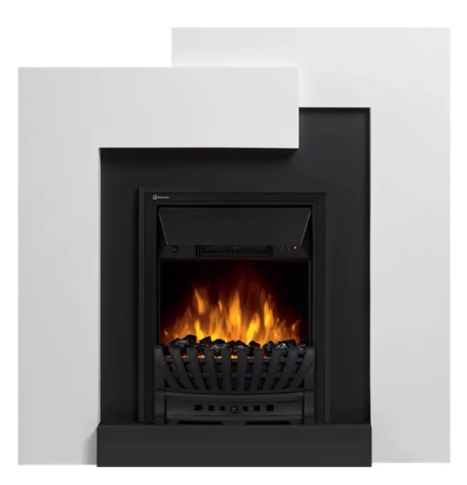 Электрокамин Electrolux EFP/P-1020LS с порталом Firelight Tetris Classic белый, серый уценённый