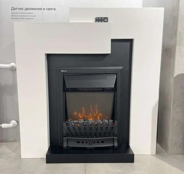 Электрокамин Electrolux EFP/P-1020LS с порталом Firelight Tetris Classic белый, серый уценённый фото#4