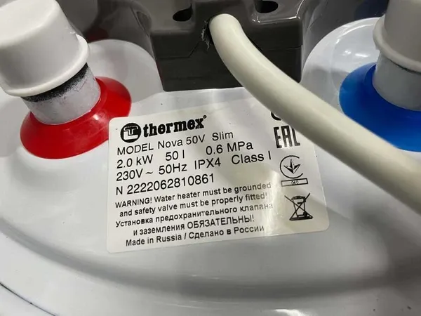 Электрический накопительный водонагреватель Thermex Nova 50 V Slim уценённый фото#8