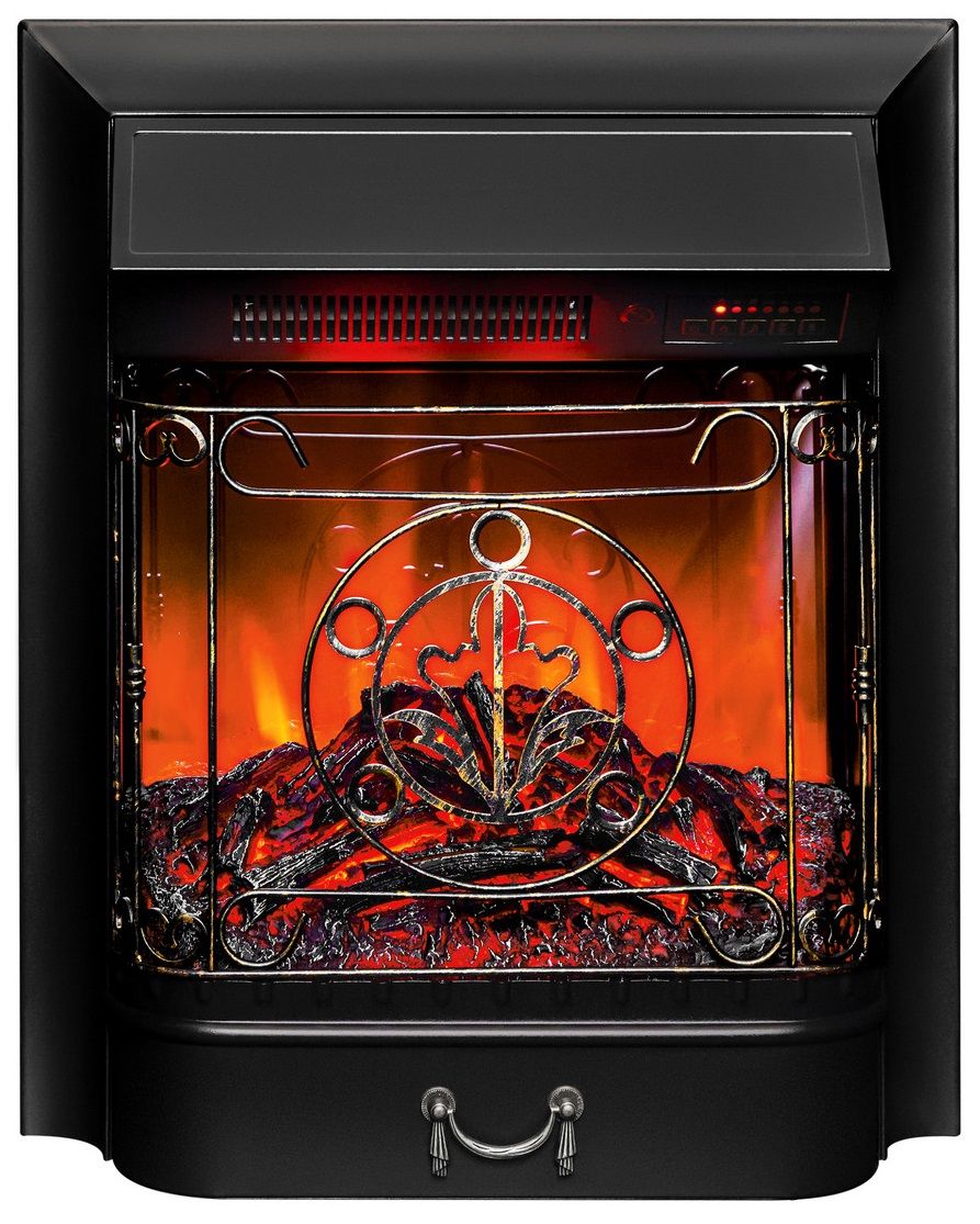 Электрокамин с классическим очагом 2D Real-Flame АСТИ STD WT-LCB510/BL-LCB917 с очагом MAJESTIC LUX RC фото#2