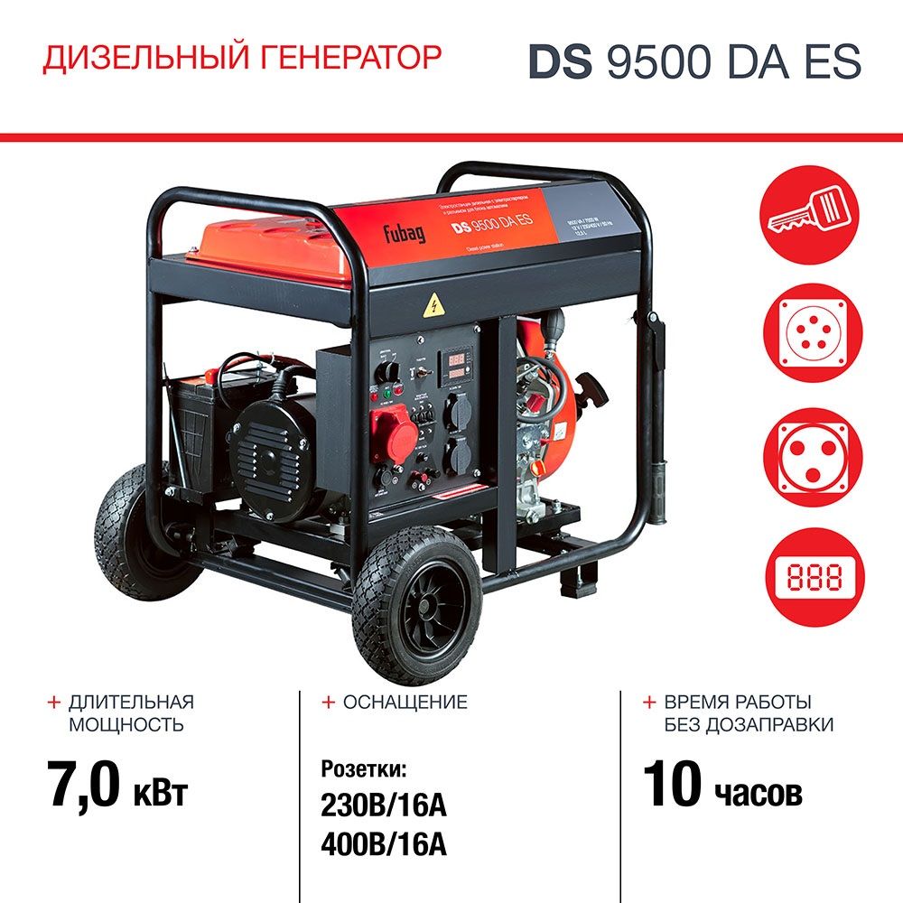 Дизельный генератор  Fubag DS 9500 DA ES фото#6