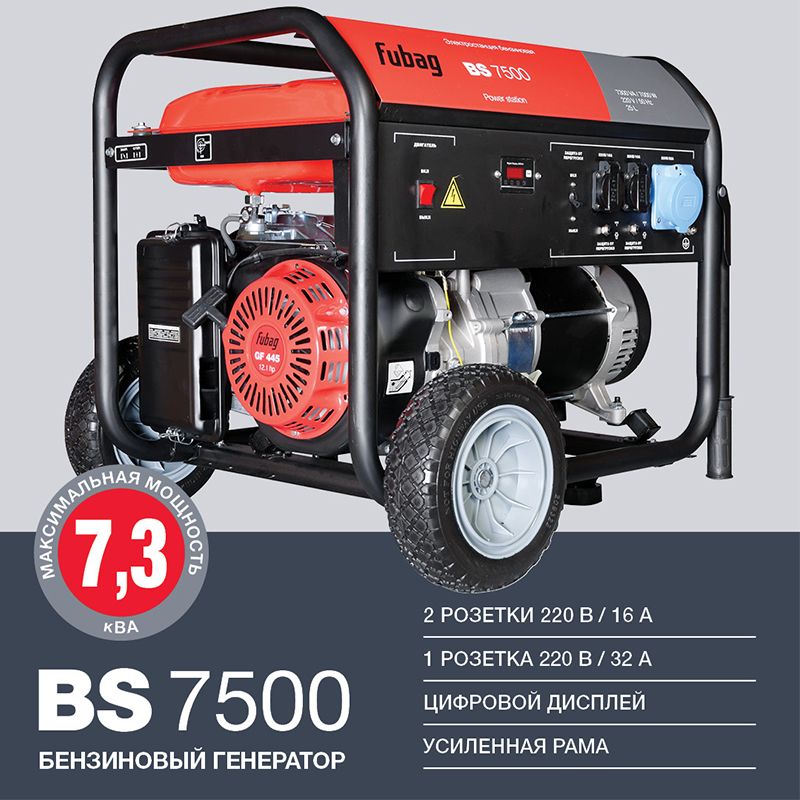 Бензиновый генератор  Fubag BS 7500 фото#5