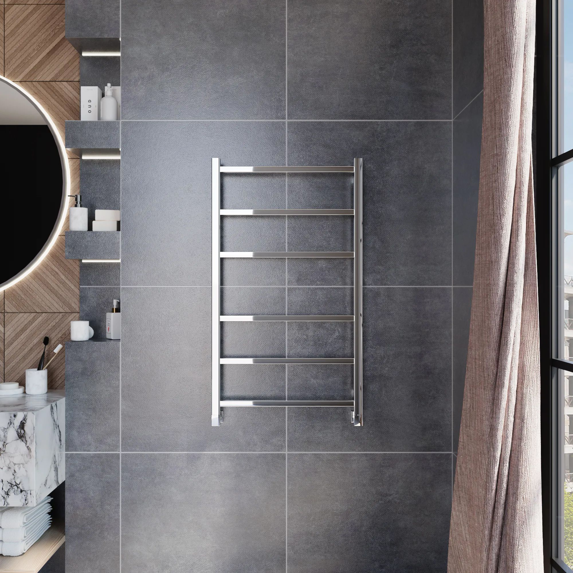 Электрический полотенцесушитель лесенка Grota Moda 530x900 El в виде лесенки фото#4