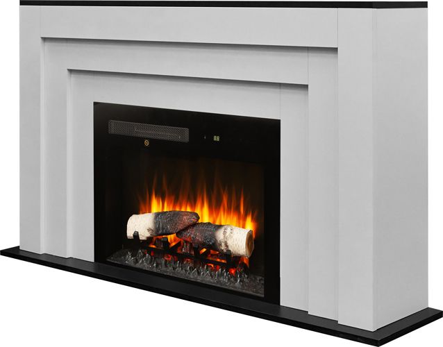 Электрокамин с широким очагом 2D Real-Flame СИЛЬВЕР M25 WT-LCB510/BL-LCB917 с очагом MIRAGE 25 фото#4