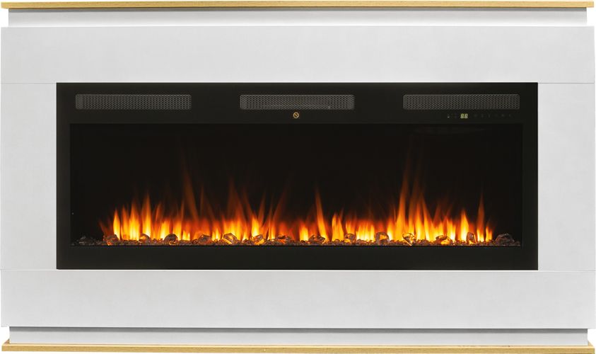 Линейный электрокамин Real-Flame МАРТА E50 WT-LCB510/LO -LCB113 с очагом EMERALD 50