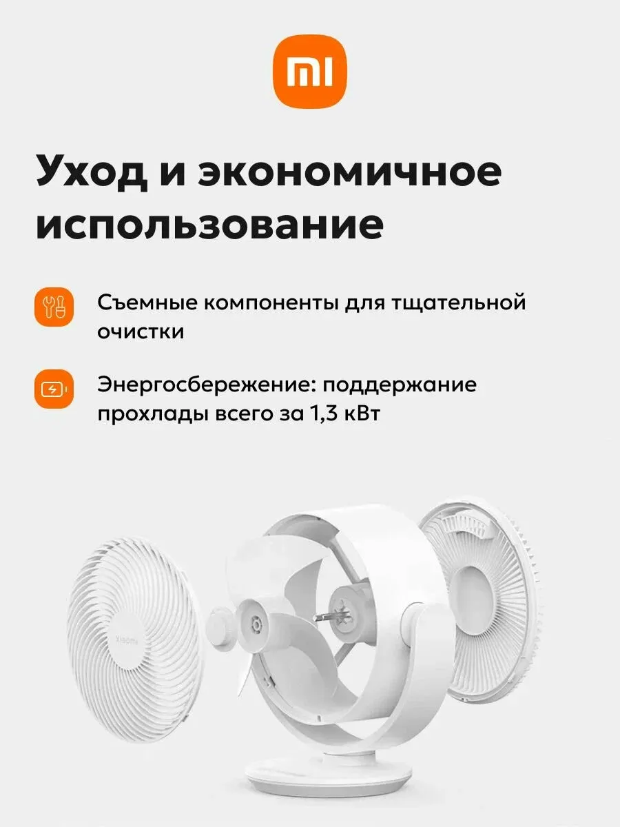 Лопастной вентилятор Xiaomi Smart Desktop Air Circulation Fan EU (BHR9872EU) фото#13