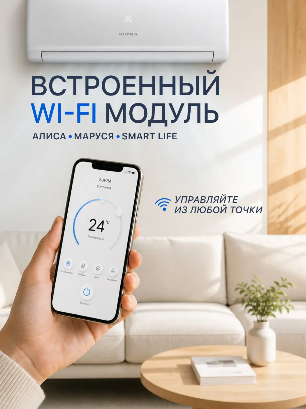 Настенный кондиционер Supra SU-AC12ICHW фото#7