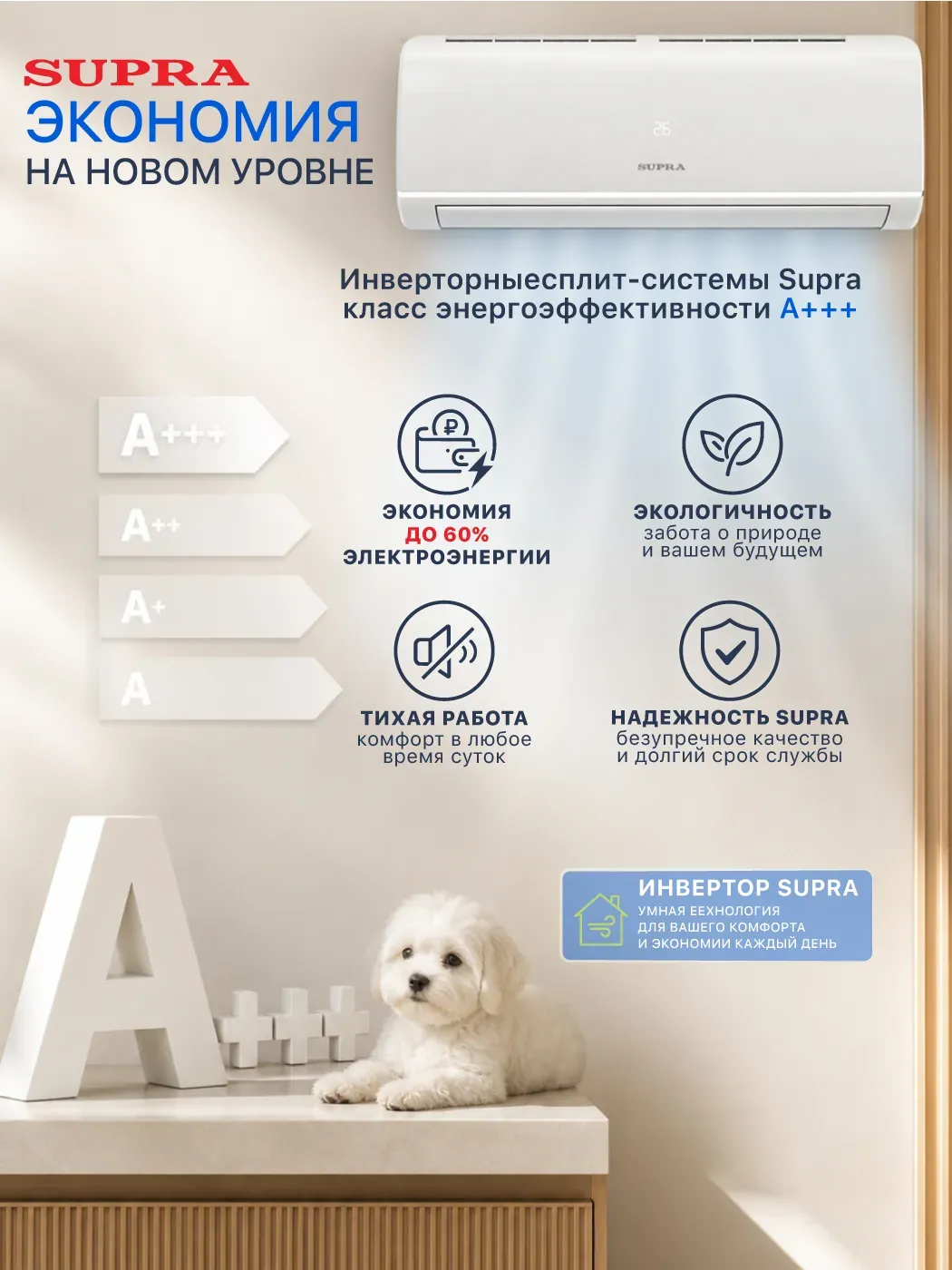 Настенный кондиционер Supra SU-AC12ICHW фото#15