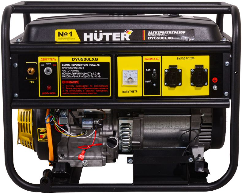 Гибридный генератор Huter DY6500LXG фото#2