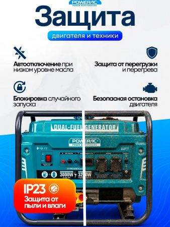 Гибридный генератор Powerac PR3200 Eco фото#13