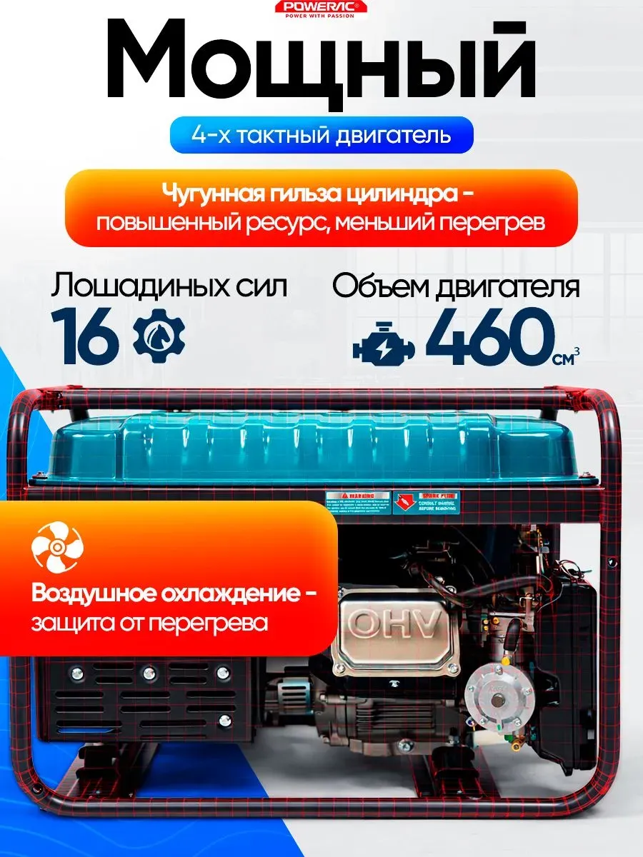 Гибридный генератор Powerac PR9000 Eco Winter 2 в 1 фото#13