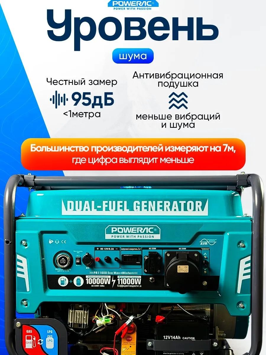 Гибридный генератор Powerac PR11000 Eco Max Winter 2 в 1 фото#17