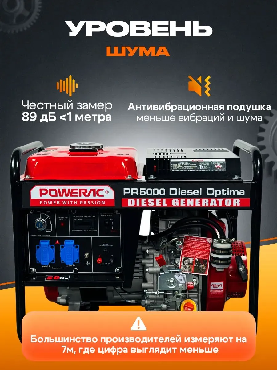 Дизельный генератор Powerac PR5000 Diesel Optima фото#11