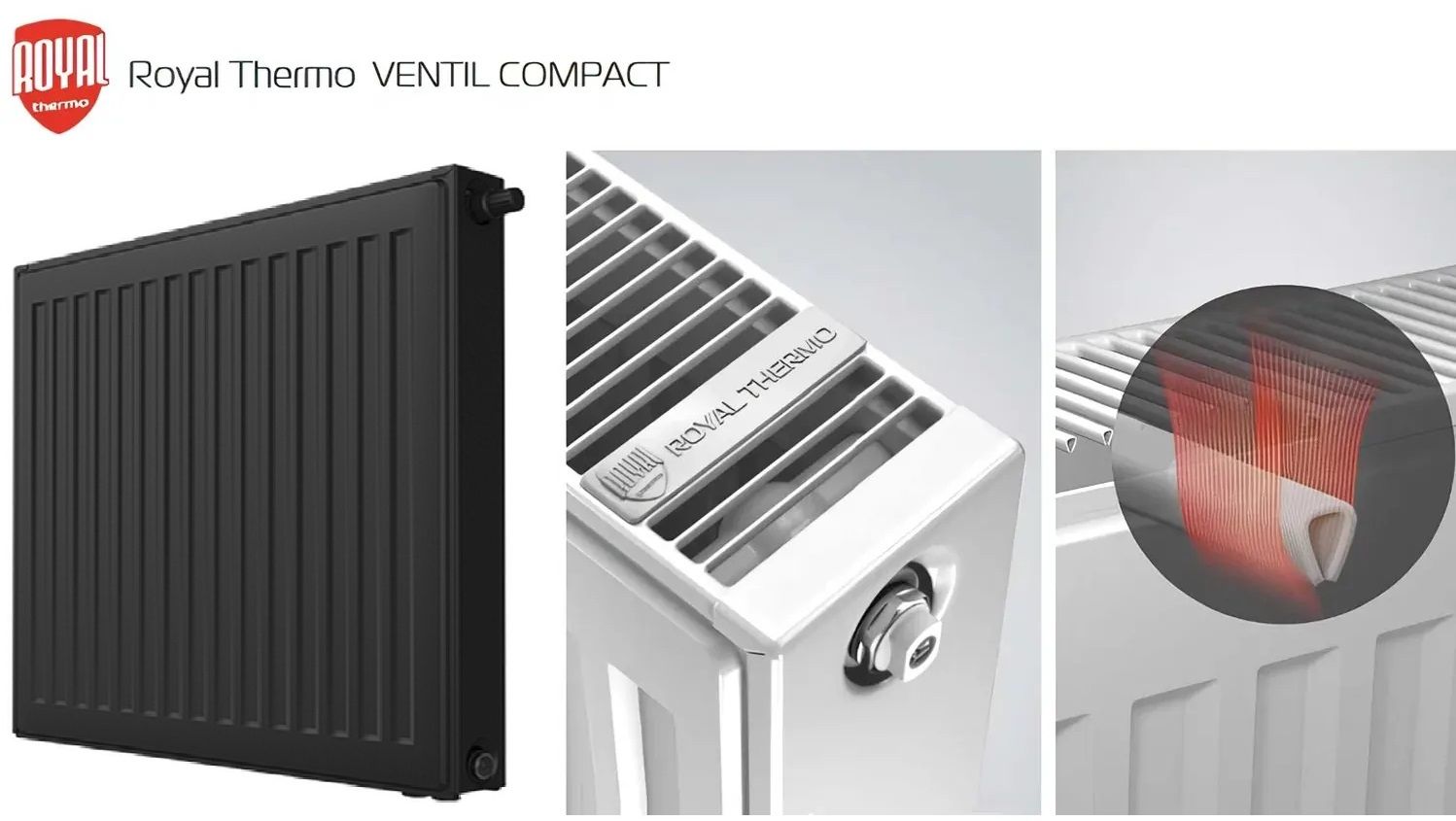 Стальной панельный радиатор Royal Thermo VENTIL COMPACT VC22-900-500 Noir Sable фото#3