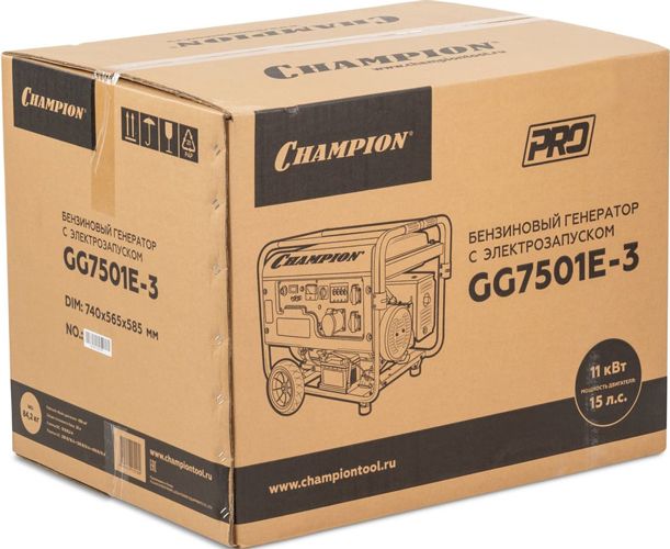 Бензиновый генератор CHAMPION GG7501E-3 фото#21