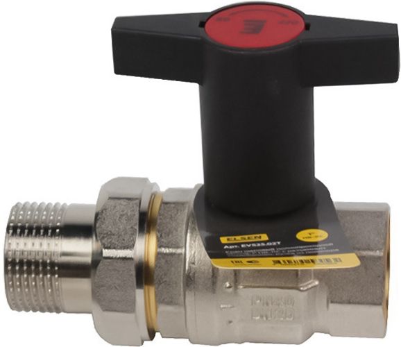 Шаровый кран Elsen Strong, 1", НВ с разъемным соединением, ручка из полимера