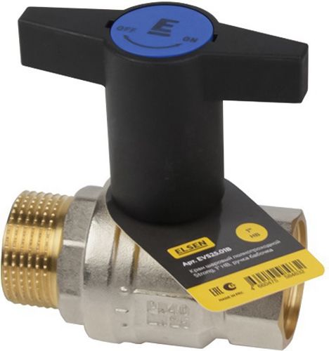 Шаровый кран Elsen Strong, 1", НВ, ручка из полимера