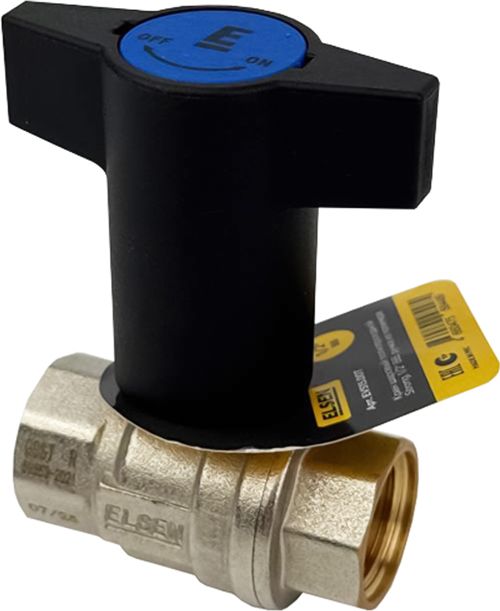 Шаровый кран Elsen Strong, 1/2", ВВ, ручка из полимера