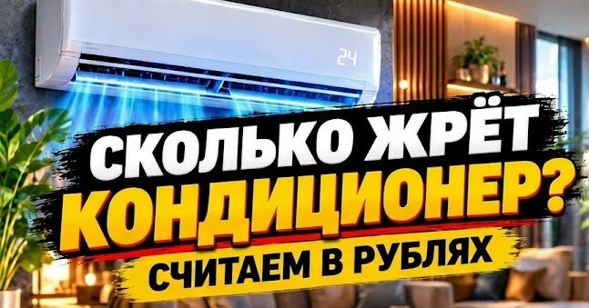 Сколько ЖРЁТ КОНДИЦИОНЕР? Считаем РАСХОДЫ за месяц и за год в РУБЛЯХ
