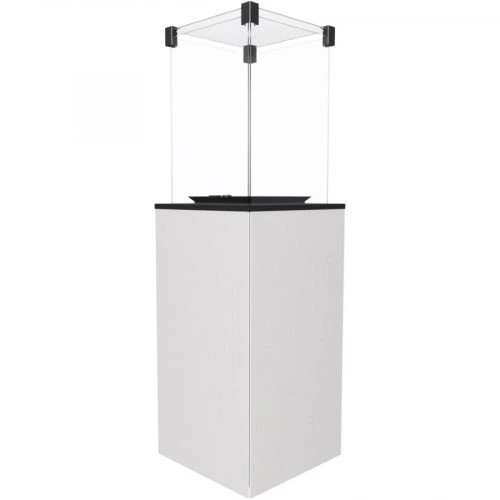 Газовый уличный обогреватель Kratki PATIO/M/G31/37MBAR/B - белое стекло, с ручным управлением