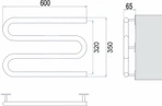 Электрический полотенцесушитель Terminus Электро 25 М-обр 600х350 фото#3