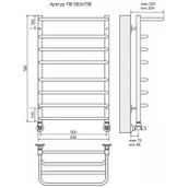 Водяной полотенцесушитель Terminus Арктур П8 500х800 фото#3