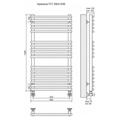Водяной полотенцесушитель Terminus Кремона П17 500*1045 фото#2
