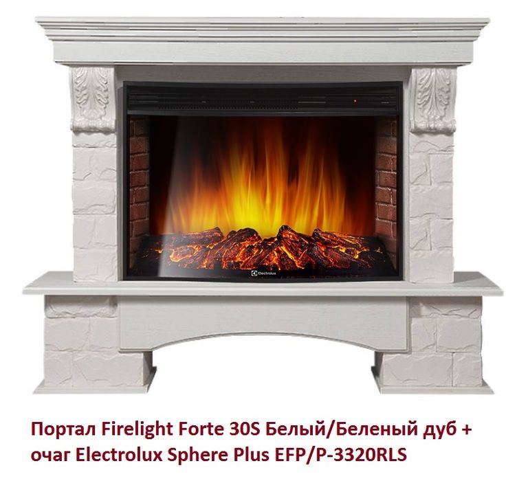 Широкий портал Firelight Forte 30S Белый/Беленый дуб фото#3