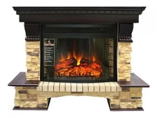 Электрокамин Royal Flame Pierre Luxe сланец с очагом Dioramic 25 (темный дуб)