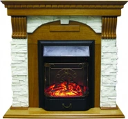 Электрокамин Royal Flame Dublin арочный сланец белый с очагом Majestic (Дуб)
