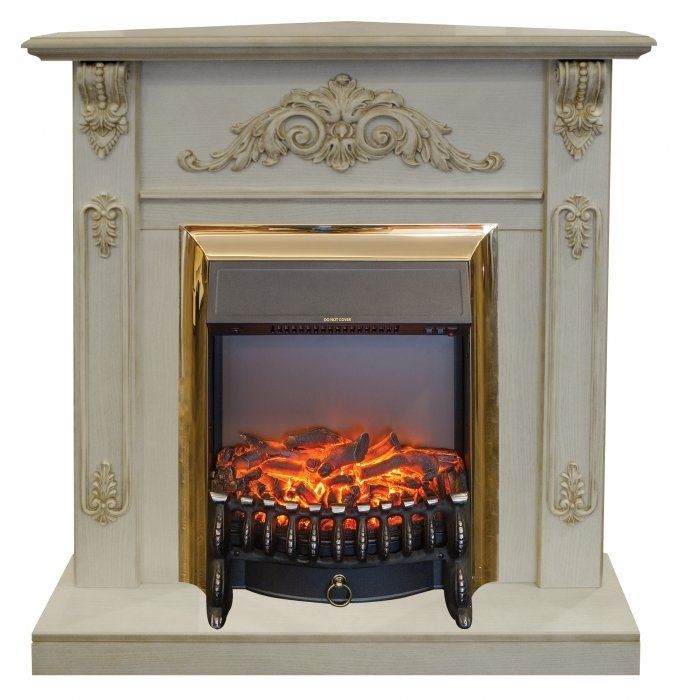 Электрокамин Real-Flame Anita Corner WT-519G с очагом FOBOS LUX BL электрический