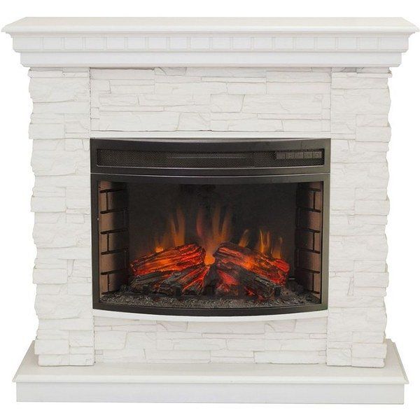 Электрокамин Real-Flame Elford 25 WT-614 с очагом Firefield 25 S IR инфракрасный