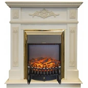 Электрокамин Real-Flame Lilian STD/EUG WT-F617 с очагом FOBOS LUX BL светлый
