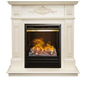 Электрокамин Real-Flame Lilian STD/EUG WT-F617 с очагом 3D Olympic с подсветкой