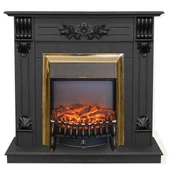Электрокамин Real-Flame Ottawa STD/EUG DN-F818 с очагом FOBOS LUX BL с лампами накаливания