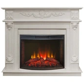 Электрокамин Real-Flame Philadelphia 25,5/26 WT-F614 с очагом Evrika 25,5 LED светлый оттенок
