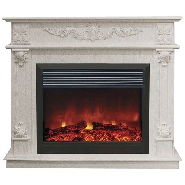Электрокамин Real-Flame Philadelphia 25,5/26 WT-F614 с очагом MOONBLAZE DELUXE BL