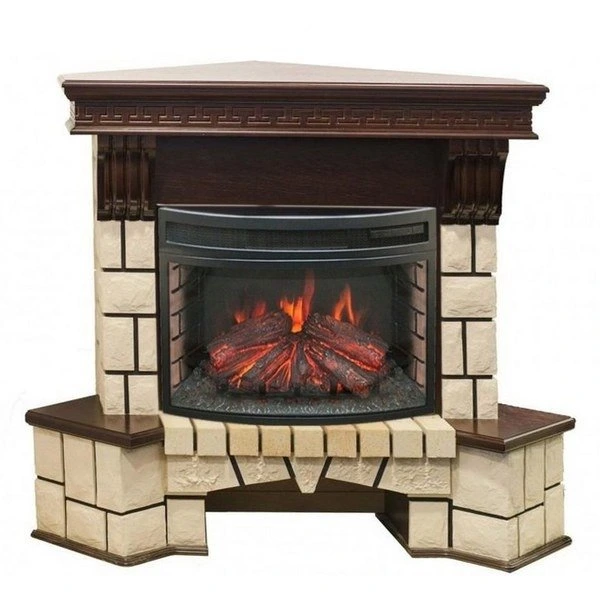 Электрокамин Real-Flame Stone Corner 25/25,5 AO-217 с очагом Firefield 25 S IR