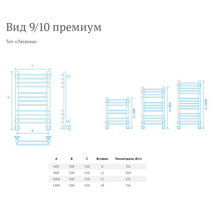 Водяной полотенцесушитель Маргроид Вид 9/10 премиум 80*50 фото#2