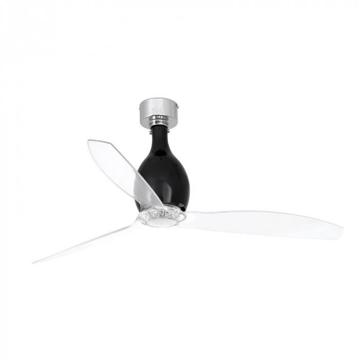 Вентилятор с подсветкой Faro Barcelona Mini Eterfan Shiny Black 1L (32026-10)