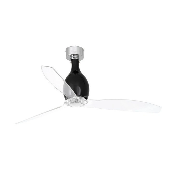 Вентилятор без подсветки Faro Barcelona Mini Eterfan Shiny Black (32026)