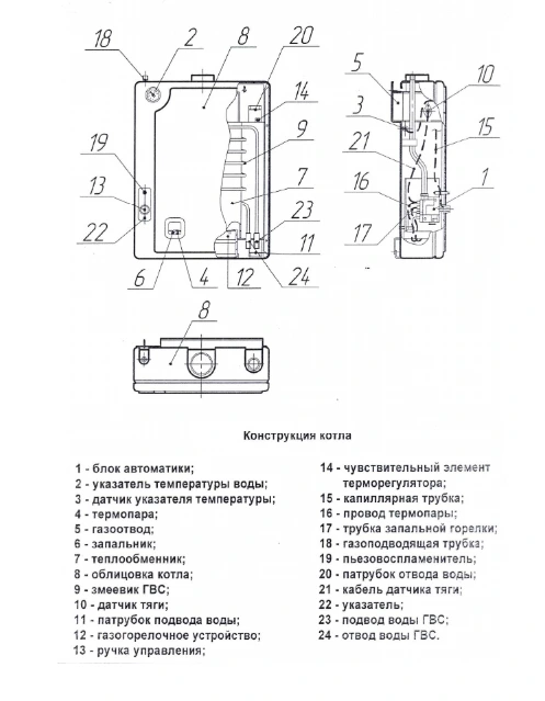 Настенный газовый котел Боринское ИШМА - 12,5 БС фото#2