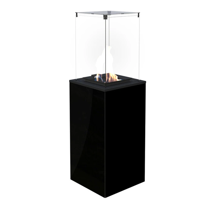 Газовый уличный обогреватель Kratki PATIO MINI/M/G31/37MBAR/CZ - черное стекло, с ручным управлением