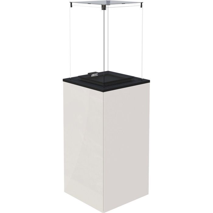 Газовый уличный обогреватель Kratki PATIO MINI/M/G31/37MBAR/B - белое стекло, с ручным управлением тепловой фото#2