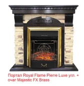 Угловой классический портал Royal Flame Dublin арочный сланец угл. под классический очаг фото#2
