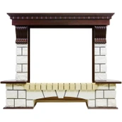 Широкий портал Royal Flame Pierre Luxe под очаги Dioramic 28 FX темный дуб