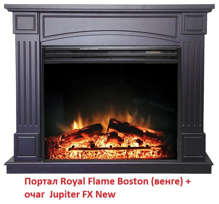 Широкий портал Royal Flame Boston под очаг Jupiter FX New венге фото#2