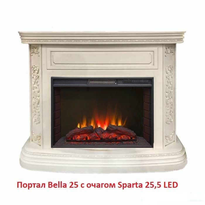 Электрокамин (очаг) со звуком Real-Flame Sparta 25,5 LED фото#3