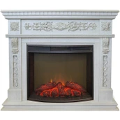 Красивый электрокамин со звуковым эффектом Real-Flame Estella 25,5/26 WT-519G с очагом Evrika 25,5 LED (электронное управление)