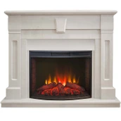 Стильный электрокамин со звуковым эффектом Real-Flame Kellie 25,5/26 WT с очагом Evrika 25,5 LED